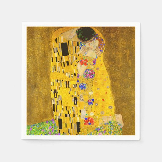 グスタフクリムトズキス有名絵画な スタンダードカクテルナプキン (正面)