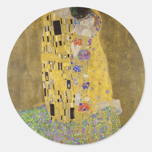グスタフクリムトズキス絵画ズ・アート ラウンドシール (正面)
