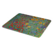 グスタフクリムトズファームガーデンとヒマワリ カッティングボード (角)