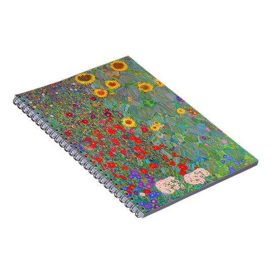 グスタフクリムトズファームガーデンとヒマワリ ノートブック (右側)