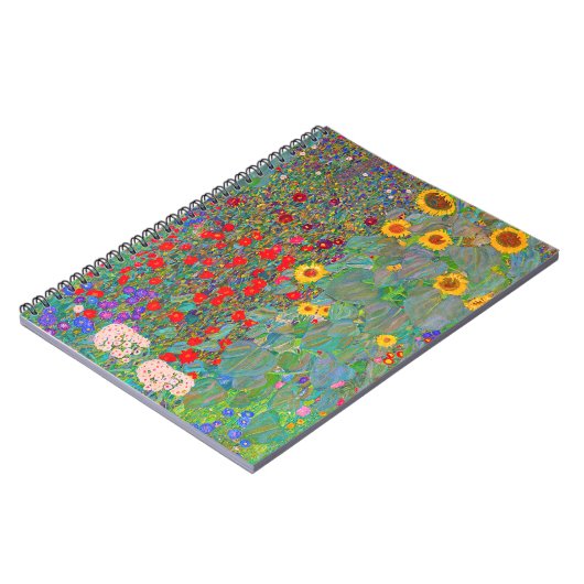 グスタフクリムトズファームガーデンとヒマワリ ノートブック (左側)