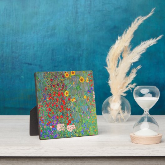 グスタフクリムトズファームガーデンとヒマワリ フォトプラーク (インサイチュ)