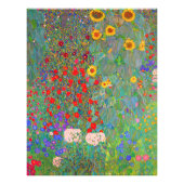 グスタフクリムトズファームガーデンとヒマワリ フォトプリント            (正面)