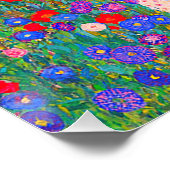 グスタフクリムトズファームガーデンとヒマワリ ポスター (コーナー)