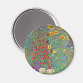 グスタフクリムトズファームガーデンとヒマワリ マグネット (正面/裏面)