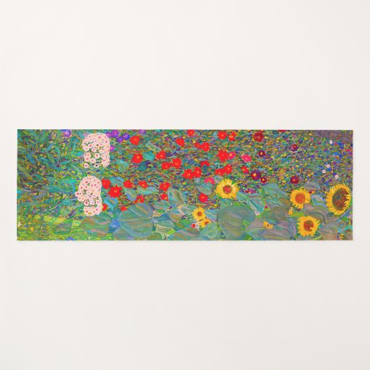 グスタフクリムトズファームガーデンとヒマワリ ヨガマット (正面(横))