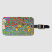 グスタフクリムトズファームガーデンとヒマワリ ラゲッジタグ (正面横)