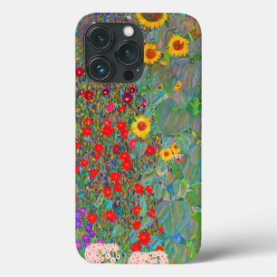 グスタフクリムトズファームガーデンとヒマワリ iPhone 13 PROケース