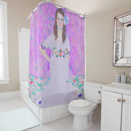 グスタフクリムトズマダプリマヴェシペイント シャワーカーテン (インサイチュ)