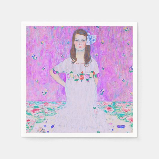 グスタフクリムトズマダプリマヴェシペイント スタンダードカクテルナプキン (正面)