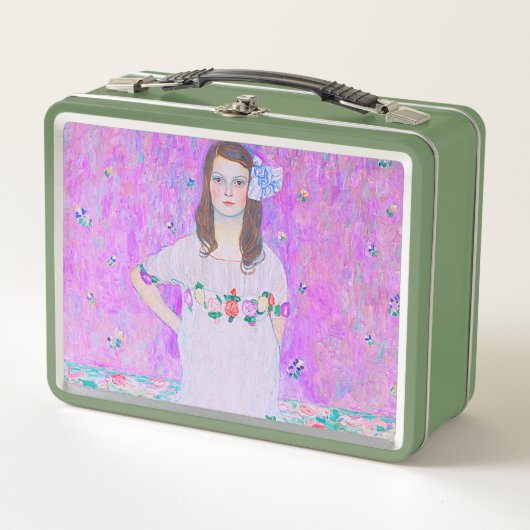 グスタフクリムトズマダプリマヴェシペイント メタルランチボックス (正面)