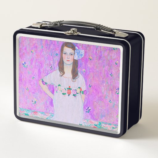 グスタフクリムトズマダプリマヴェシペイント メタルランチボックス (正面)