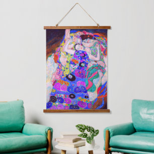 グスタフクリムトズヴァージン(1913)有名絵画な映画。 吊り下げ型タペストリー