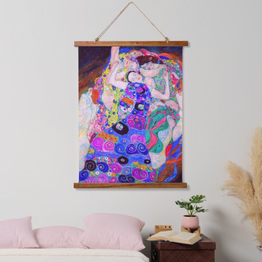 グスタフクリムトズヴァージン(1913)有名絵画な映画。 吊り下げ型タペストリー (寝室)