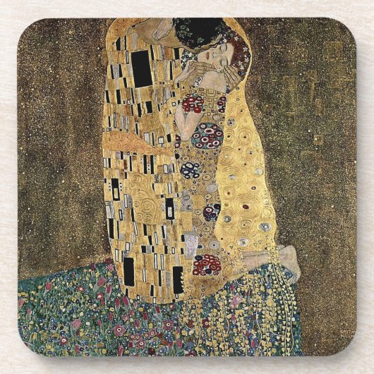 グスタフクリムトズ・ザ・キス（1908年頃） コースター (正面)