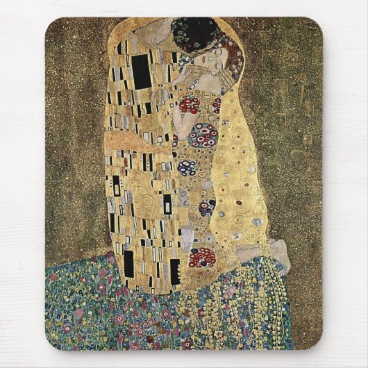 グスタフクリムトズ・ザ・キス（1908年頃） マウスパッド (正面)