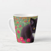 グスタフクリムトタキシード猫 カフェラテマグ (左アングル)