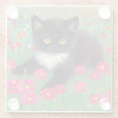 グスタフクリムトタキシード猫 ガラスコースター (裏面)