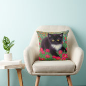 グスタフクリムトタキシード猫 クッション (椅子)