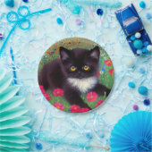 グスタフクリムトタキシード猫 ペーパープレート (パーティー)