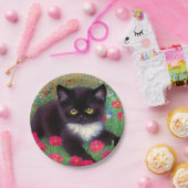グスタフクリムトタキシード猫 ペーパープレート (パーティー)