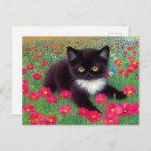 グスタフクリムトタキシード猫 ポストカード (正面/裏面)