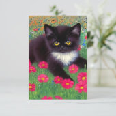 グスタフクリムトタキシード猫 出欠カード (スタンド正面)