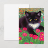 グスタフクリムトタキシード猫 出欠カード (正面/裏面)