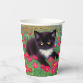 グスタフクリムトタキシード猫 紙コップ (裏面)