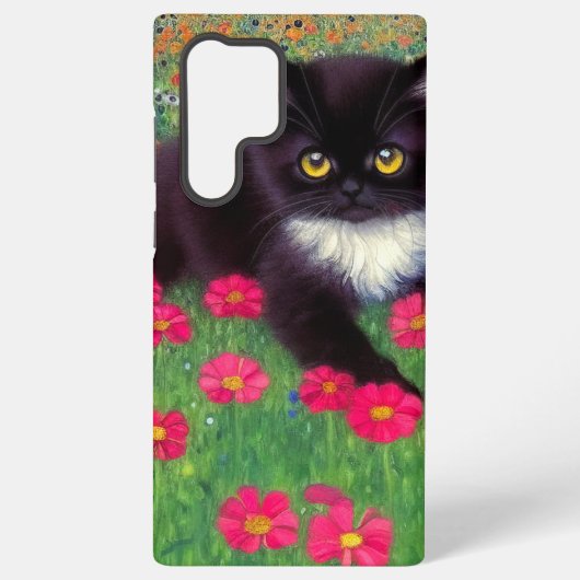 グスタフクリムトタキシード猫 SAMSUNG GALAXYケース (裏面)