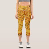 グスタフクリムトツリーの生活:アールヌーボー象徴主義 カプリレギンス (正面)