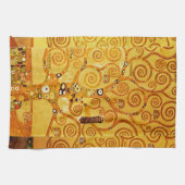 グスタフクリムトツリーの生活:アールヌーボー象徴主義 キッチンタオル (横)