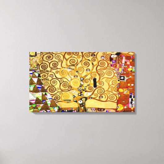 グスタフクリムトツリーの生活:アールヌーボー象徴主義 キャンバスプリント (正面)