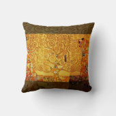 グスタフクリムトツリーの生活：アールヌーボー象徴主義 クッション (裏面)