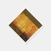 グスタフクリムトツリーの生活：アールヌーボー象徴主義 スタンダードカクテルナプキン (角)