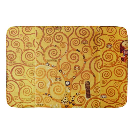 グスタフクリムトツリーの生活:アールヌーボー象徴主義 バスマット (正面)