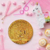 グスタフクリムトツリーの生活：アールヌーボー象徴主義 ペーパープレート (パーティー)