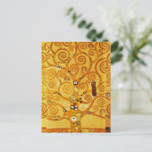 グスタフクリムトツリーの生活:アールヌーボー象徴主義 ポストカード (スタンド正面)