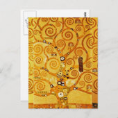 グスタフクリムトツリーの生活:アールヌーボー象徴主義 ポストカード (正面/裏面)