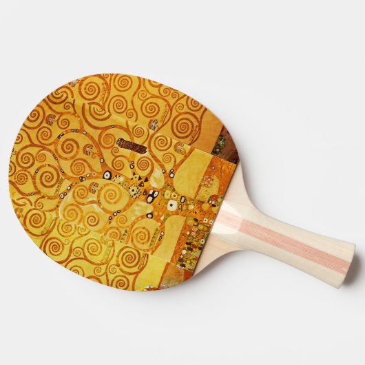グスタフクリムトツリーの生活：アールヌーボー象徴主義 卓球ラケット (横)