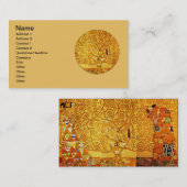 グスタフクリムトツリーの生活：アールヌーボー象徴主義 名刺 (正面/裏面)