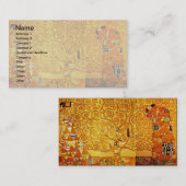 グスタフクリムトツリーの生活:アールヌーボー象徴主義 名刺 (正面/裏面)