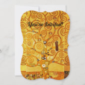 グスタフクリムトツリーの生活:アールヌーボー象徴主義 招待状 (正面)