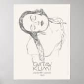 グスタフクリムトハーフ姿若い女性の展覧会 ポスター (正面)