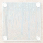 グスタフクリムトビーチツリーフォレストグローブ ガラスコースター (裏面)