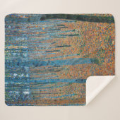 グスタフクリムトビーチツリーフォレストグローブ シェルパブランケット (正面(横))