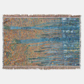 グスタフクリムトビーチツリーフォレストグローブ スローブランケット (正面)