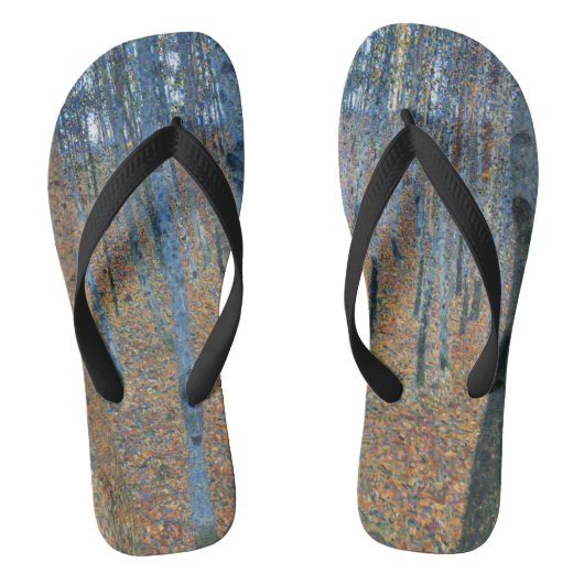 グスタフクリムトビーチツリーフォレストグローブ ビーチサンダル (フットベッド)