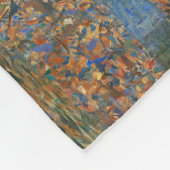 グスタフクリムトビーチツリーフォレストグローブ フリースブランケット (角)