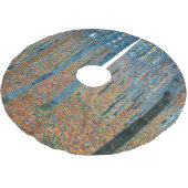 グスタフクリムトビーチツリーフォレストグローブ ブラッシュドポリエステルツリースカート (アングル)